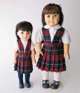 doll school dress